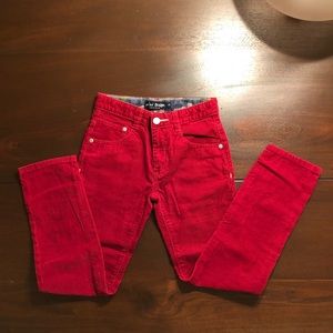 Boys size 8 Mini Boden Red Corduroy Pants